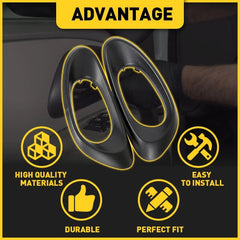 FOR 02-09 Chevy Trailblazer Set Front Inside Handle Door Trim Bezel Textured EOA 6B93BC-57