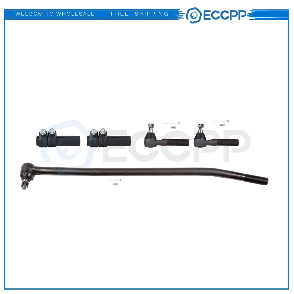 5pcs For 1992-1997 Ford F-350 4x4 Front Inner Outer Tie Rod Ends Suspension Part 6B93BC-57