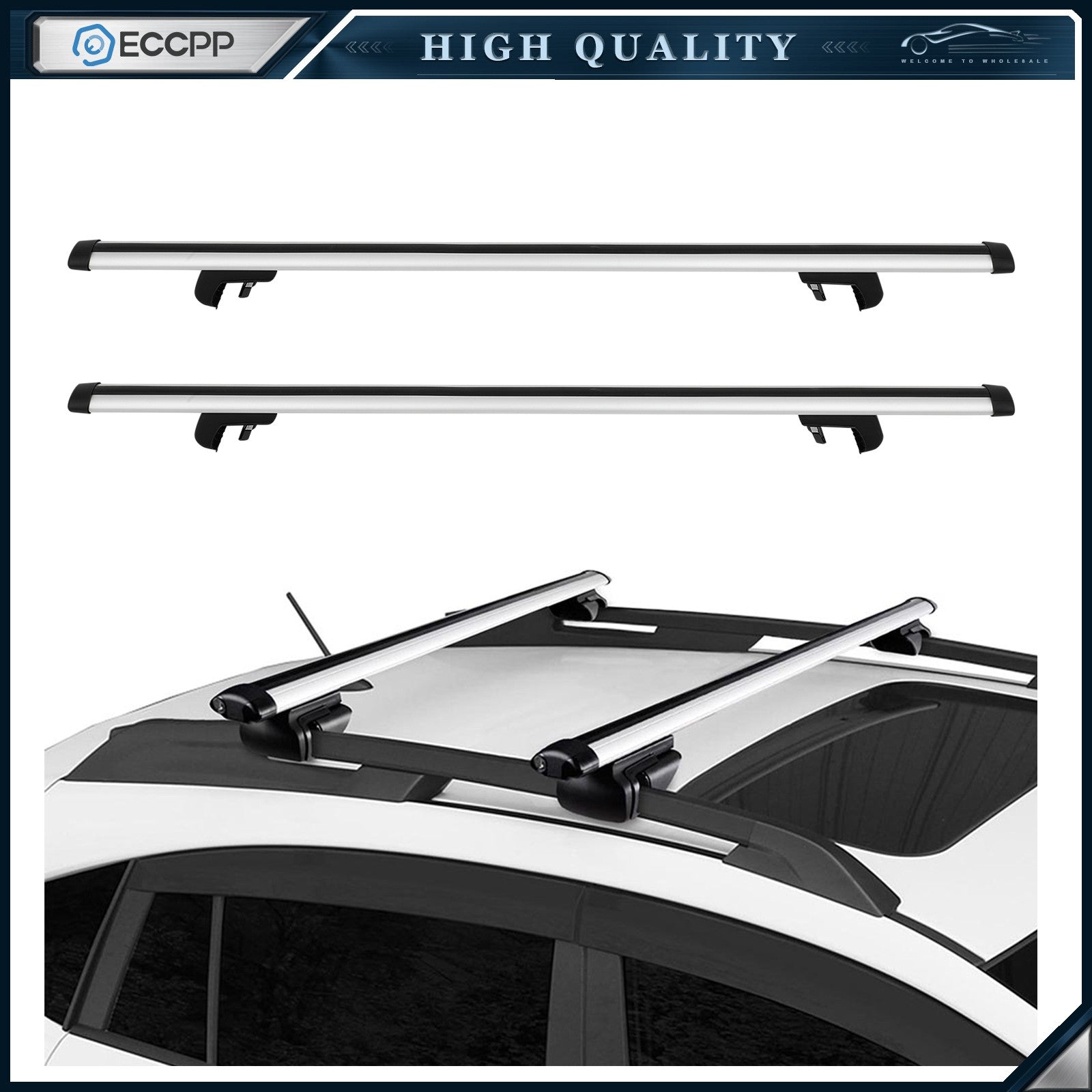 52" Roof Rack Cross Bars Luggage For Universal Raised Rail with Gap 6B93BC-57