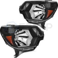 Pair Kit Headlights Assembly For 2012-2015 Toyota Tacoma 2.7L 4.0L Black Amber 6B93BC-57