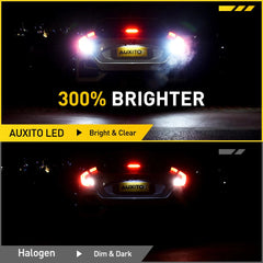 AUXITO 1157 LED Tail Brake Stop Reverse Parking Turn Signal DRL Light Bulb White AUXITO