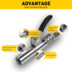 Grease Tool Tip Gun Coupler 10000 PSI Quick Lock Release Leak-Free 1/8" NPT EOA 6B93BC-57