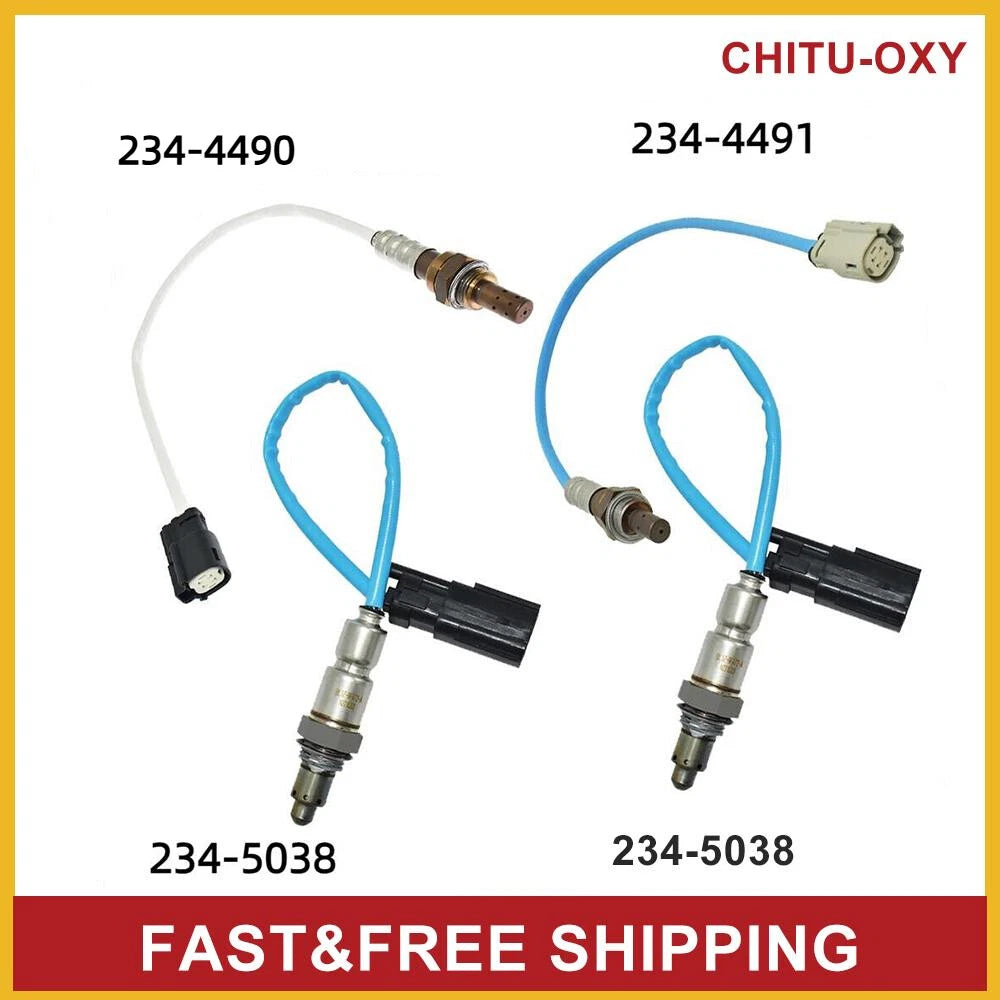 4pcs Front+Rear Oxygen Sensor For 2013-15 Ford Explorer 3.5L Only fit non Turbo 6B93BC-57