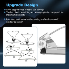 For 2003-2006 Cadillac Escalade ESV Set of 4 Power Window Regulators With Motor 6B93BC-57