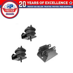 Front Motor & Trans Mount Set 3PCS Compatible for 1989 - 1995 Mazda MPV 3.0L 2WD 6B93BC-57