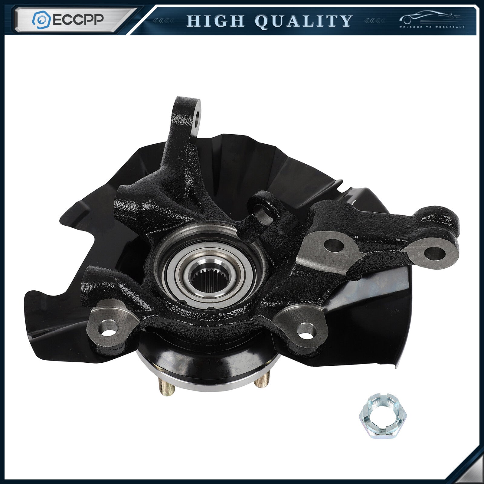 1P Wheel Hub Bearing Knuckle Front Driver Side For Hyundai Accent 1.6L 2006-2011 6B93BC-57