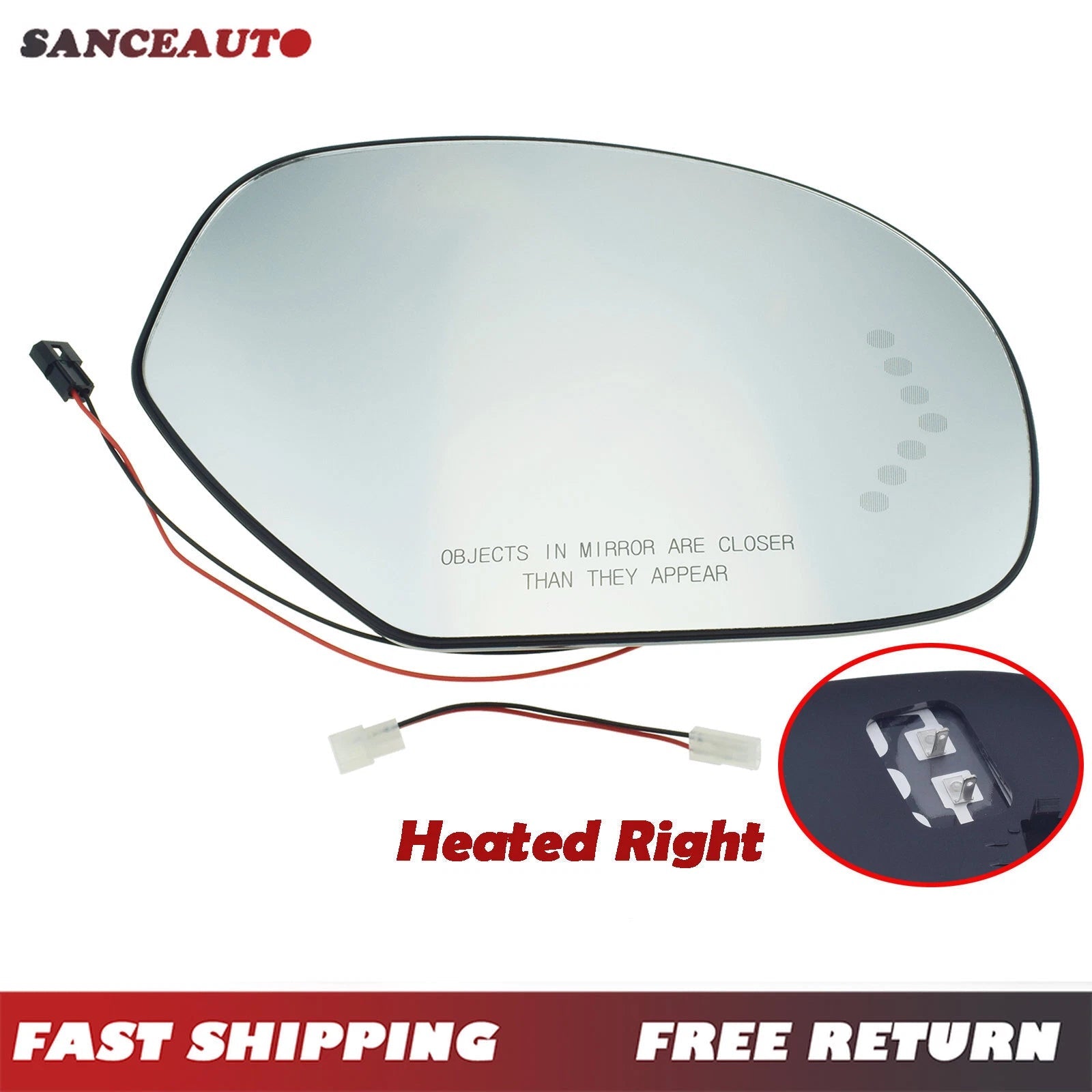 Right For 2007-13 Cadillac Chevrolet Tahoe GMC Yukon Mirror Glass Heated Signal 6B93BC-57