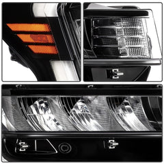 Left Black Headlight Assembly For Ford Expedition 2022-2024 3.5L Driver Side LED 6B93BC-57