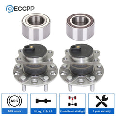 4Pcs Front & Rear Wheel Hub Bearings FWD For Jeep Patriot Compass 2007-2017 2014 KOEEP