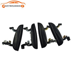 4PCS Front Rear Left Right Black Exterior Door Handles Set For 2003-2005 Kia Rio 6B93BC-57