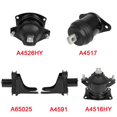 ECCPP 5Pcs Engine Motor Mount Fits Acura TSX 2004-2008 2.4L A4591 A4516HY AT MT 6B93BC-57