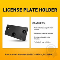 Fit 2020-2024 Ford Explorer Excludes ST Front License Plate Bracket Tag Holder A 6B93BC-57