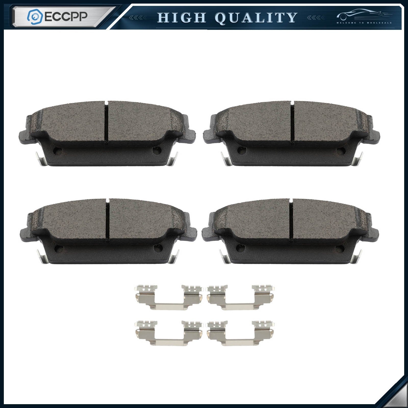 4X Rear Ceramic Brake Pads for 2004 2005 2006 2007 2008 2009 Cadillac SRX 6B93BC-57