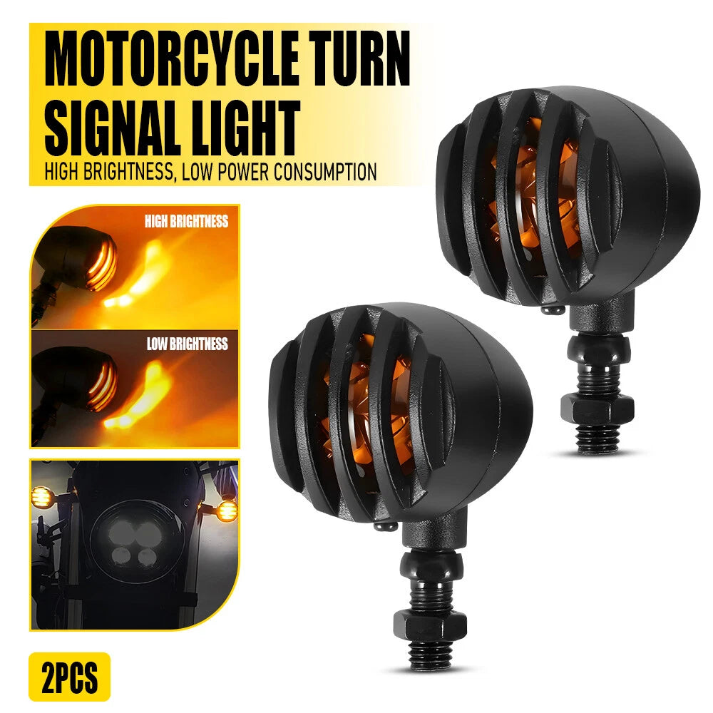 2pcs Amber Halogen Turn Signal Lights 12V for Honda Yamaha Suzuki Kawasaki EOA 6B93BC-57