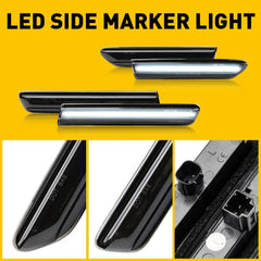 White LED Front Rear Side Fender Marker Lights For 2004-2008 Acura TL Base Smoke 6B93BC-57