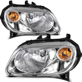Headlights Assembly Left+Right For 2006-11 Chevy HHR Chrome Housing w/Reflector