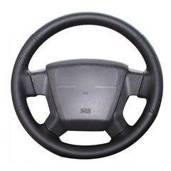 Top Leather Steering Wheel Hand-stitch on Wrap Cover For Jeep Compass Patriot