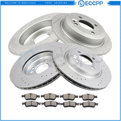 Front & Rear Brake Rotors Ceramic Pads for Mini Cooper 2002 2003 2004 2005 2006 6B93BC-57