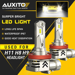 2X AUXITO H11 H8 LED Headlight Bulb Kit Low Beam 10S for Toyota Camry 07-17 EOA AUXITO