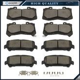 8pc Front & Rear Ceramic Brake Pads for 2015 2016-2020 Chevy Colorado GMC Canyon 6B93BC-57