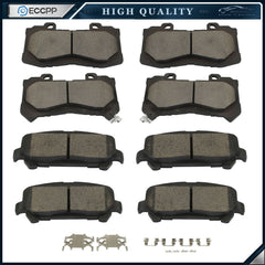 8pc Front & Rear Ceramic Brake Pads for 2015 2016-2020 Chevy Colorado GMC Canyon 6B93BC-57