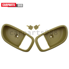 2Pcs Left Right Beige Interior Door Handle Bezel For 2007-2010 Hyundai Elantra 6B93BC-57