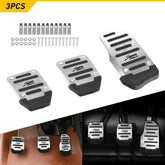 3x Silver Car Universal Non-Slip Manual Transmission Brake Foot Pedal Pad Cover 6B93BC-57