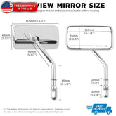 8MM Motorcycle Chrome Mirrors For Harley Softail Deluxe Street Glide Road King