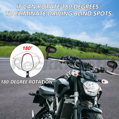 7/8" Motorcycle Rear-view Side Mirrors For Suzuki Kawasaki Honda ATVs Pair USA