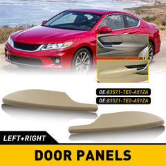 For 2008-2012 Honda Accord Coupe Left Right & Side Door Armrest Panel Beige EOA 6B93BC-57