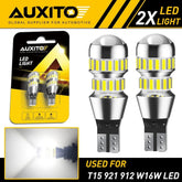 2pcs AUXITO 921 912 LED Reverse Backup Light Bulb 3000LM 6000K Super Bright T15 AUXITO