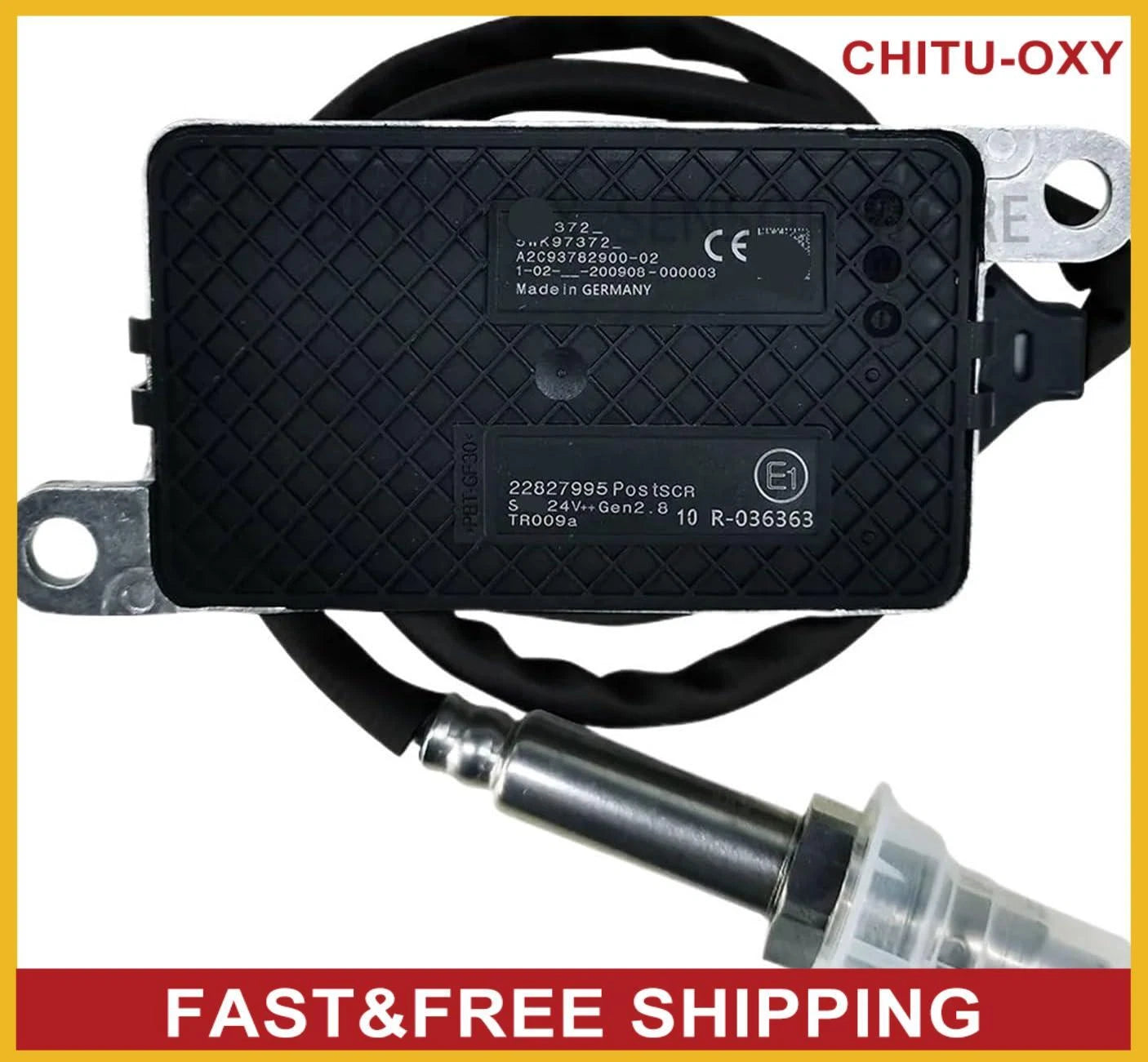 5WK97372 24V Nitrogen Nox Oxygen Sensor For Volvo Truck 22827995 6B93BC-57