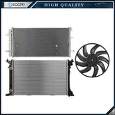 Electric Radiator Condenser Cooling Fan Kit For 2 2010 2011 2012-2014 Audi A5 6B93BC-57