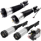 5PCS Front Rear Suspension Shock Air Compressor For Benz 4Matic W220 S430 S500 6B93BC-57