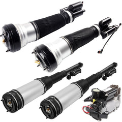 5PCS Front Rear Suspension Shock Air Compressor For Benz 4Matic W220 S430 S500 6B93BC-57