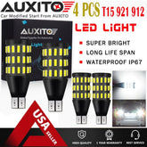 4X Backup Reverse Lights 921 912 T15 LED 6000K White Bulb 54H For GMC Ford EOA 6B93BC-57