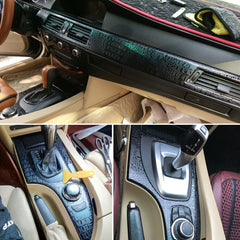Interior Center Console Carbon Fiber Molding Sticker Decals For BMW 5 Series E60