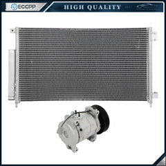 AC Condenser & AC Compressor Cooling Kit For 03-07 Honda Accord 6B93BC-57