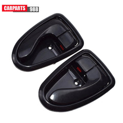 Pair Left Right Black Interior Door Handle For 2000-2006 Hyundai Accent 1.6L 6B93BC-57