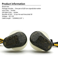 For YAMAHA FZ1 FZ7 FZ9 MT-09 MT-10 Flush Mount LED Turn Signals Indicator Light