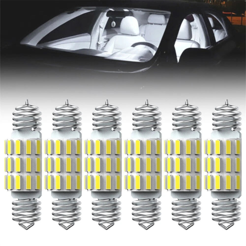 6pcs AUXITO CANBUS 31MM Festoon DE3175 LED Map Dome Interior Light Bulbs EOA AUXITO