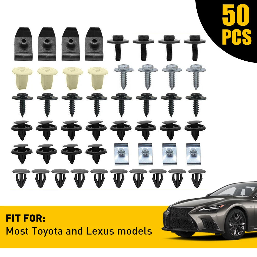 50x Fit For Toyota Engine Cover Clip Screw Undertray Splash Liner Fastener EOA 6B93BC-57