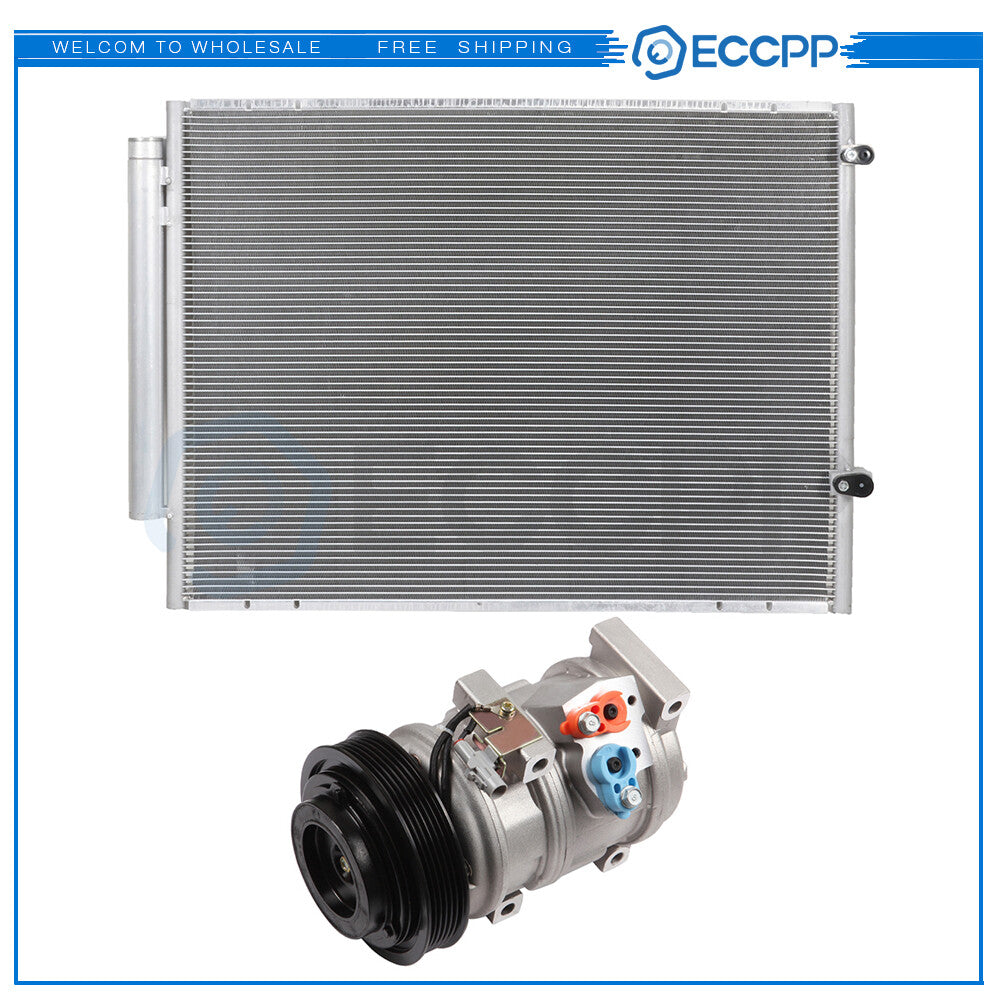 AC Condenser & AC Compressor Cooling Kit For 2004-2007 Toyota Sienna 6B93BC-57