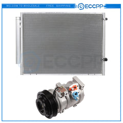 AC Condenser & AC Compressor Cooling Kit For 2004-2007 Toyota Sienna 6B93BC-57