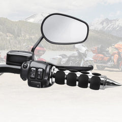 1" Motorcycle Chrome Black Hand Grips Handlebar Fit Harley Yamaha Honda Kawasaki