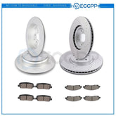 Ceramic Brake Pads And Rotors Front Rear For Honda Pilot Touring 3.5L 2012-2015 6B93BC-57