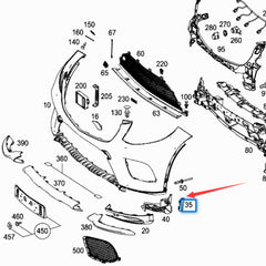 1 Pair LH+RH Front Wheel Trim Cap Cover For Mercedes C292 GLE Coupe 2016-2019,