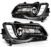 ECCPP Halogen Headlights Assembly For Chrysler 300 2015-2023 Pair Kit Black 6B93BC-57