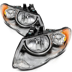 ECCPP Headlights For Chrysler Town & Country 3.3L 3.8L 2005-2007 Pair Chrome 6B93BC-57