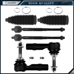 Front Tie Rod End Link Rack and Pinion Bellow For 2010-16 Ford Flex Lincoln MKT 6B93BC-57